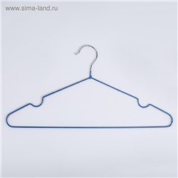Вешалка-плечики для одежды детская с антискользящим покрытием, размер 30-34, цвет синий