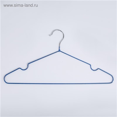 Вешалка-плечики для одежды детская с антискользящим покрытием, размер 30-34, цвет синий