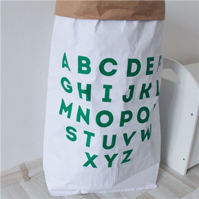 Эко-мешок для игрушек из крафт бумаги Alphabet