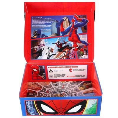 Складная коробка с игрой 28х21х9 см, Человек-паук