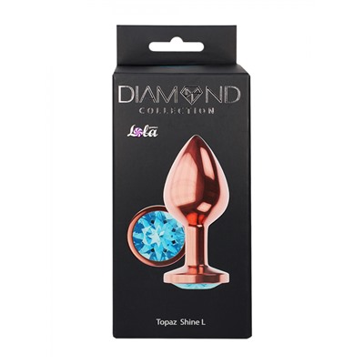 Анальная Пробка Diamond Topaz Shine L Розовое Золото 4026-02lola