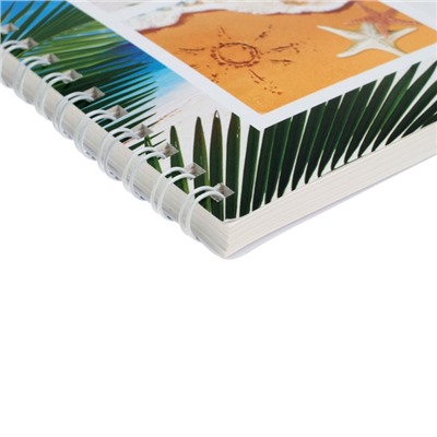 Альбом для рисования А4, 60 листов на гребне "Пляж", обложка мелованный картон, блок 100 г/м2