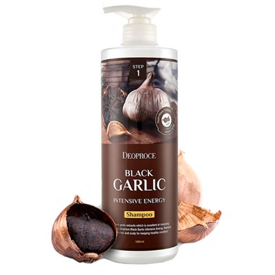 SHAMPOO - BLACK GARLIC INTENSIVE ENERGY Шампунь для волос с экстрактом черного чеснока 1000 мл