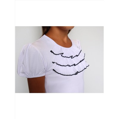 Белая футболка(блузка) для девочки 78721-ДШ22