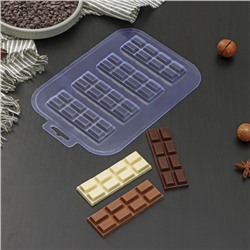 Форма для шоколада и конфет «Батончик 2×4», цвет прозрачный