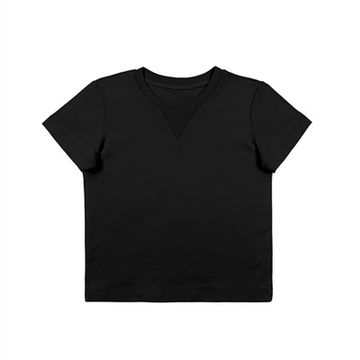 Черная футболка прямого кроя 2-3