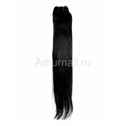 Натуральные волосы на трессе №1B Черный 55 см