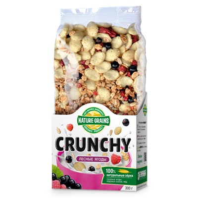 Завтраки сухие CRUNCHY с лесными ягодами 300 г