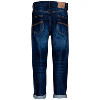 Темно-синие прямые джинсы