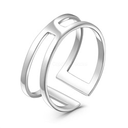 Кольцо из серебра родированное 04-401-0009