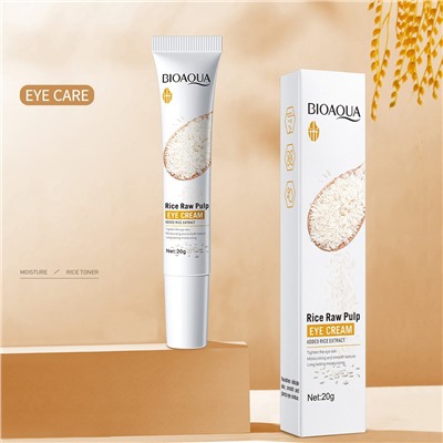 Крем для глаз на основе экстракта белого риса BIOAQUA Rice Raw Pulp Eye Cream, 20 гр.