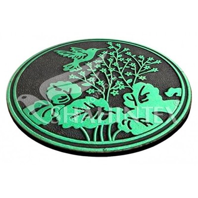 Мобильная садовая плитка-коврик SHAHINTEX SH T002 круглый d-30 зеленый