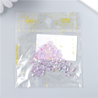 Декор для творчества пластик "Вытянутый кристаллик" набор 60 шт фиолет 0,8х0,6 см