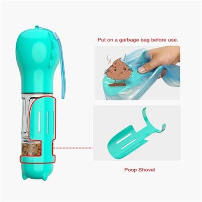 Бутылка для воды 3 в 1 для кошек и собак Pet Multifunctional Water Bottle 300 мл оптом