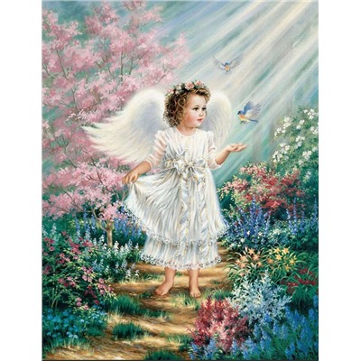 Алмазная мозаика картина стразами Ангел, 30х40 см