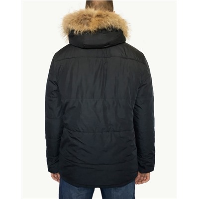Черная мужская куртка Kiro Tokao комфортная модель 6117