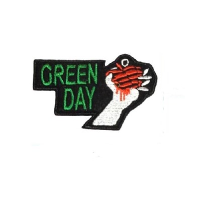 Нашивка на липучке Green Day, 9х6 см