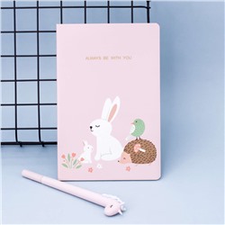 Тетрадь(A5) "Always Rabbit", pink