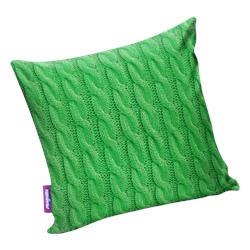 Подушка «Вязаные косички» зеленый