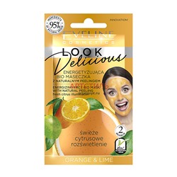 Eveline Look Delicious Энергизирующая bio маска с натуральным скрабом Апельсин/Лайм