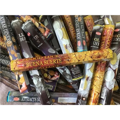 Hem Incense Sticks ATTRACTS MONEY (Благовония ПРИВЛЕКАЮЩИЕ ДЕНЬГИ, Хем), уп. 20 палочек.