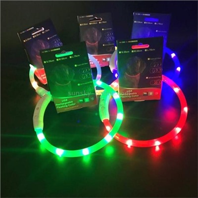 Светящийся ошейник USB Rechargeable Flashing Collar оптом