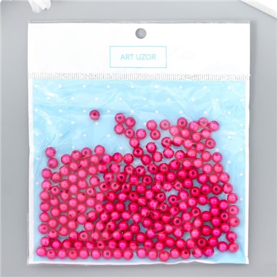 Бусины для творчества пластик "Розовый для Барби" набор 200 шт  d=0,6 см