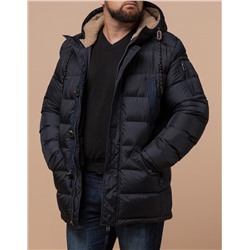 Сине-черная куртка теплая мужская модель 35502