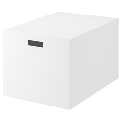 TJENA ТЬЕНА, Коробка с крышкой, белый, 35x50x30 см