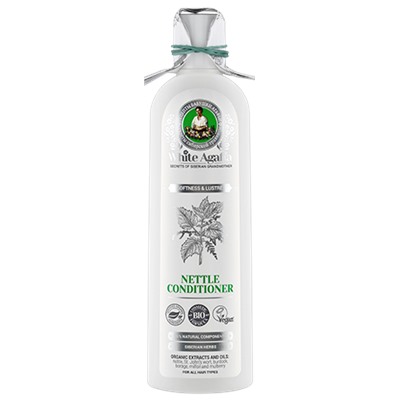 "White Agafia" Бальзам для волос органический крапивный Мягкость и сияние 280 мл