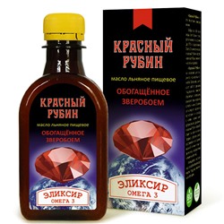 Масло льняное КРАСНЫЙ РУБИН, 200 мл