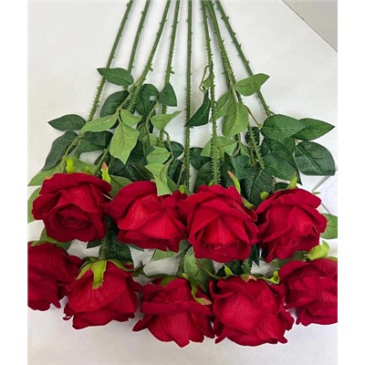 Цветок искусственный декоративный Роза 1 шт 65 см