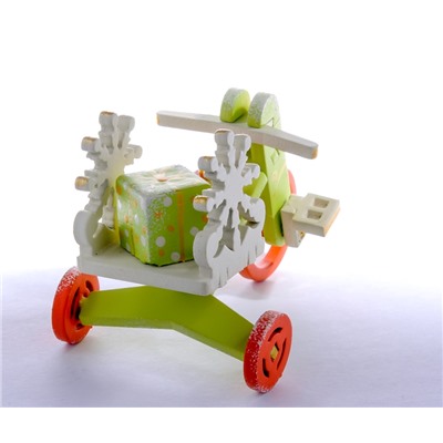 Елочная игрушка - Детский велосипед с багажником 90YY61_504 SnowFlake
