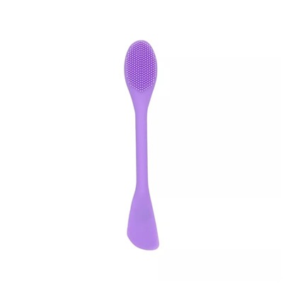 Силиконовая двусторонняя кисть для очищения лица и нанесения масок Soft Double Sided Face Wash Brush фиолетовая