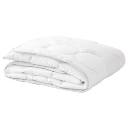 LENAST ЛЕНАСТ, Одеяло для детской кроватки, белый/серый, 110x125 см