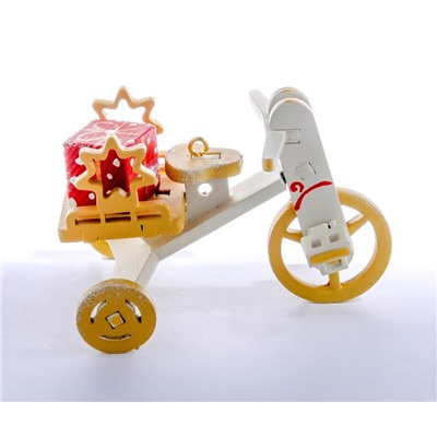 Елочная игрушка - Детский велосипед с багажником 1013 Star