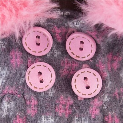Мягкая игрушка "Зайка Ми в пальто и розовой шапке" (малый) (25 см)