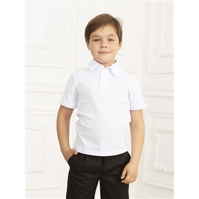Белая рубашка-поло для мальчика 7274-МЛШ21