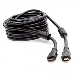 Кабель HDMI 19M-19M V2.0, 15 м, черный, 2 фильтра, позол. разъемы, Cablexpert (CCF2-HDMI4-15M)