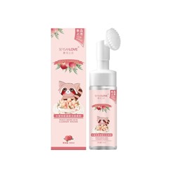 Пенка для умывания с щеточкой  с экстрактом персика SersanLove  Peach Amino Acid Cleanser Mousse 150 ml