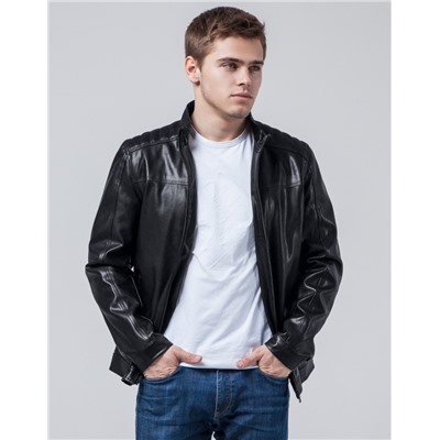 Куртка черного цвета молодежная стильная Braggart "Youth" модель 4834