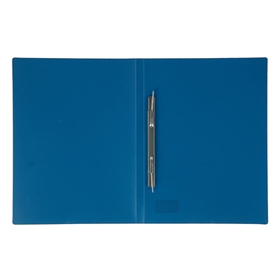 Папка с пружинным скоросшивателем А4, 500 мкм, корешок 15 мм, Calligrata, до 100 листов, синяя