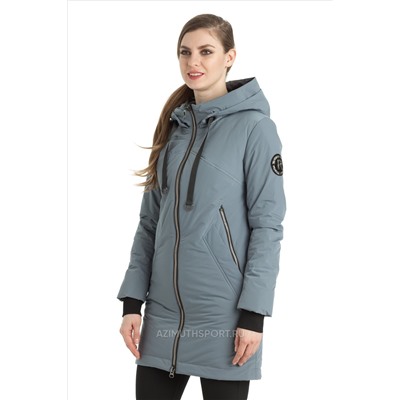 Женская удлиненная куртка-парка Alpha Endless 1019 Серо-голубой
