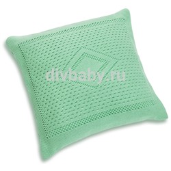 Подушка детская вязанная зелёный