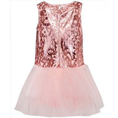 Розовое нарядное платье