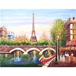 Алмазная мозаика картина стразами Париж, 50х65 см