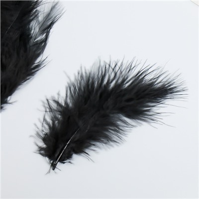 Набор перьев для творчества 30 шт (14-17 см), чёрный