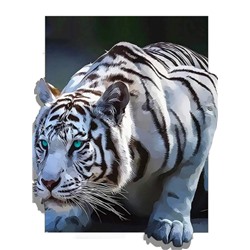 Алмазная мозаика картина стразами Трёхмерный тигр, 30х40 см
