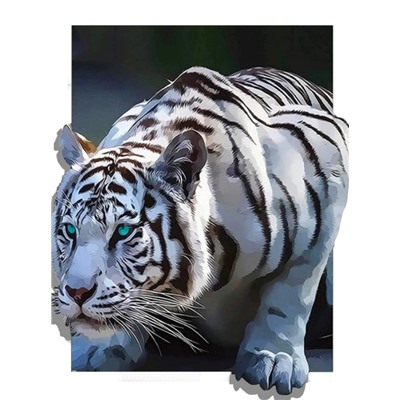 Алмазная мозаика картина стразами Трёхмерный тигр, 30х40 см