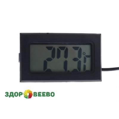 Цифровой электронный термометр от -50°C до +110°C, с водонепроницаемым гибким зондом длиной 1 метр Артикул: 1580
